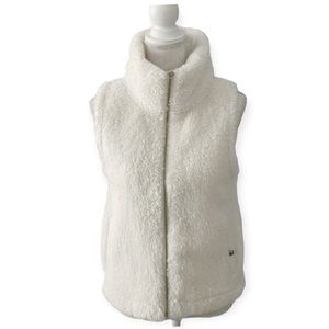 Tommy Hilfiger Faux Fur Vest Sweater White Size Small